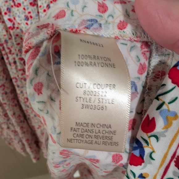 Max Studio Red and White Floral Maxi Dress 2X - Picture 5 of 6